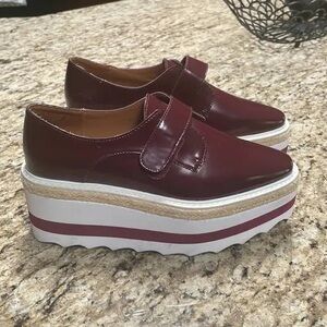 Mango Brown Platform Shoes with Modern Design